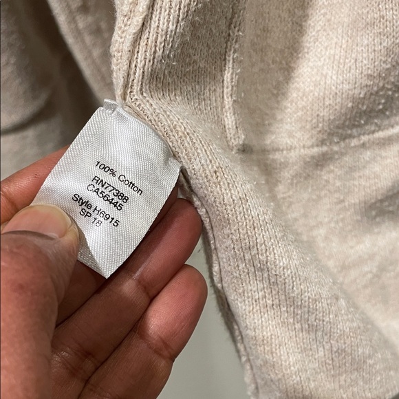 J. Crew Women's Beige Cardigan -100% Cotton Sz-M - Picture 3 of 4